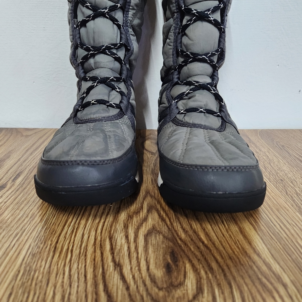 Sorel Whitney II Tall Lace Waterproof Like New Gray Boots Women's Size 10 - Picture 8 of 15